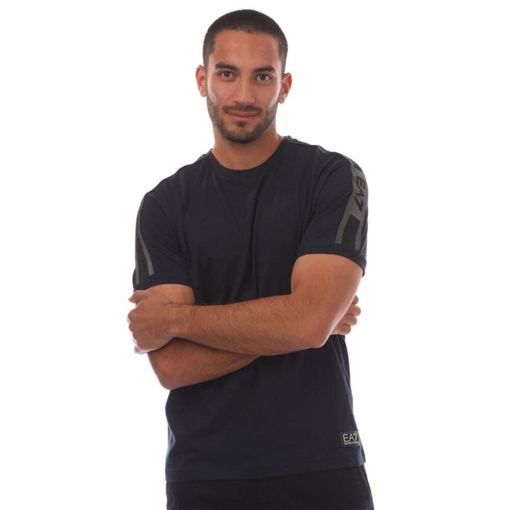 Emporio Armani EA7 Mens Series Logo Cotton T-Shirt / Navy